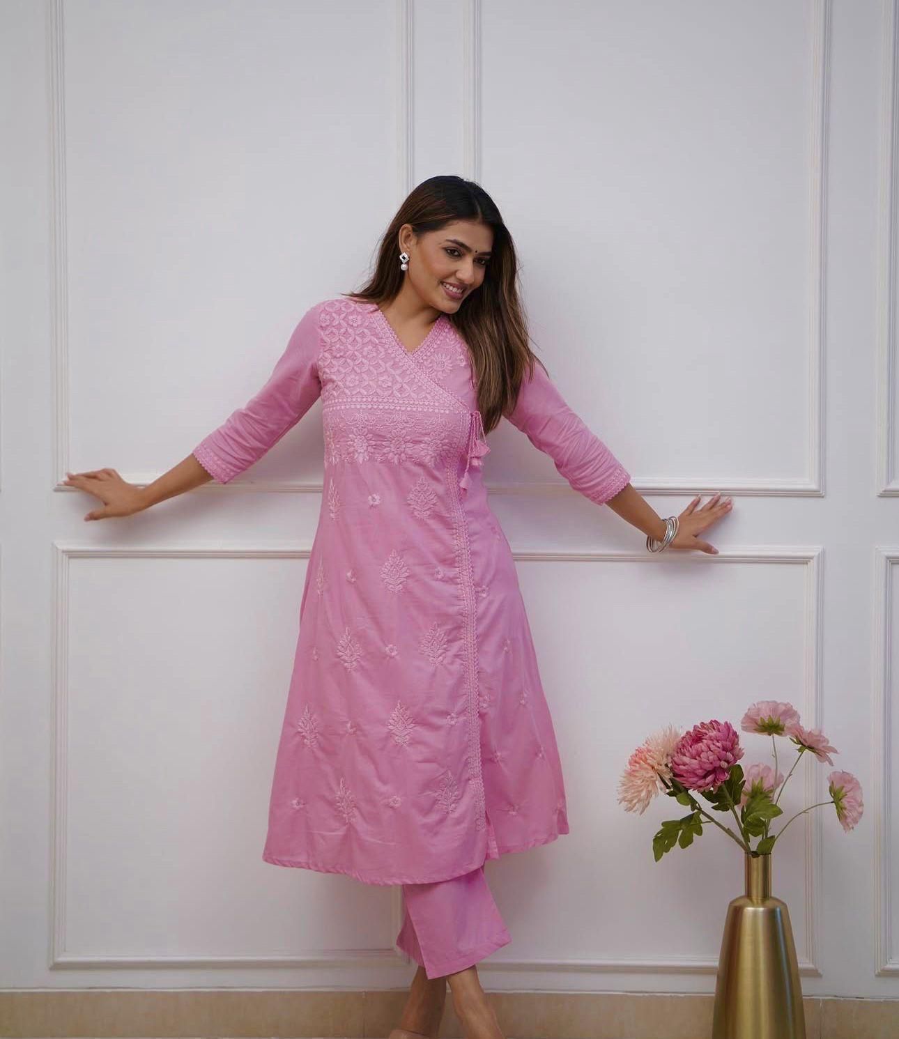 Women Chikankari Work Kurta Set