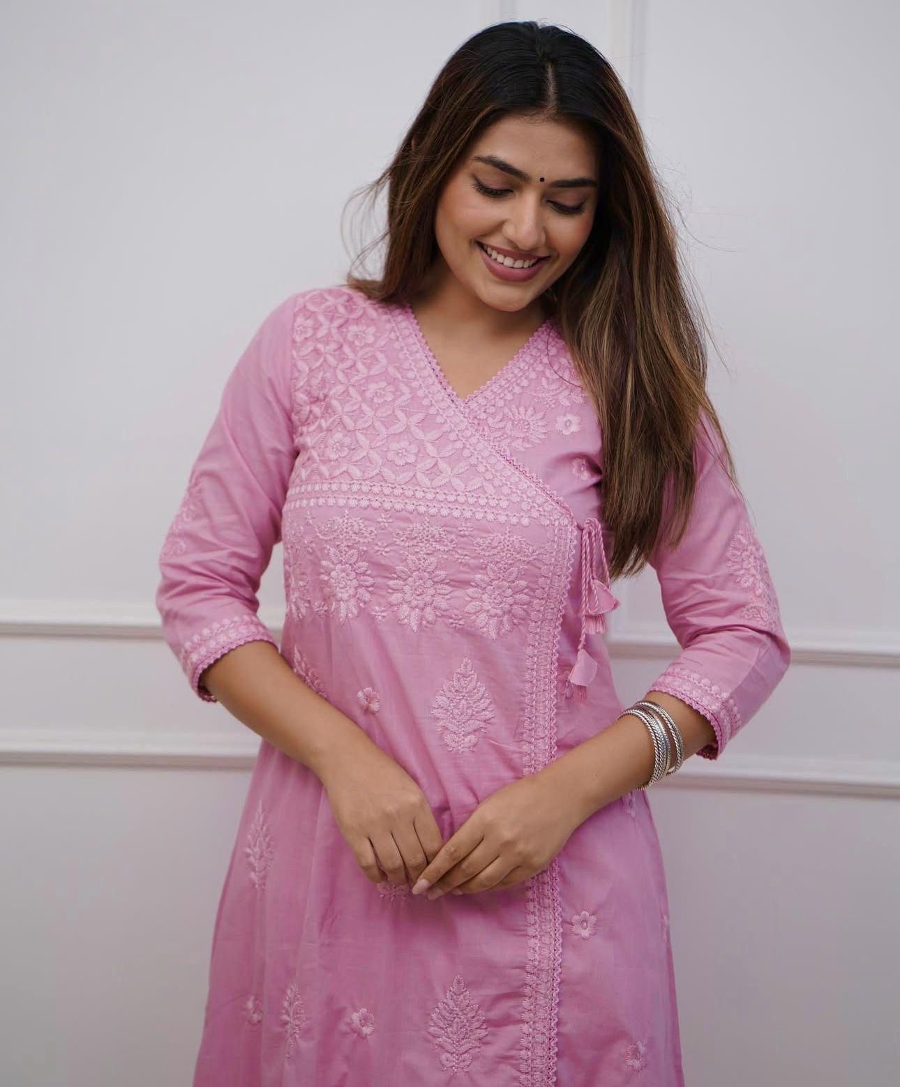 Women Chikankari Work Kurta Set