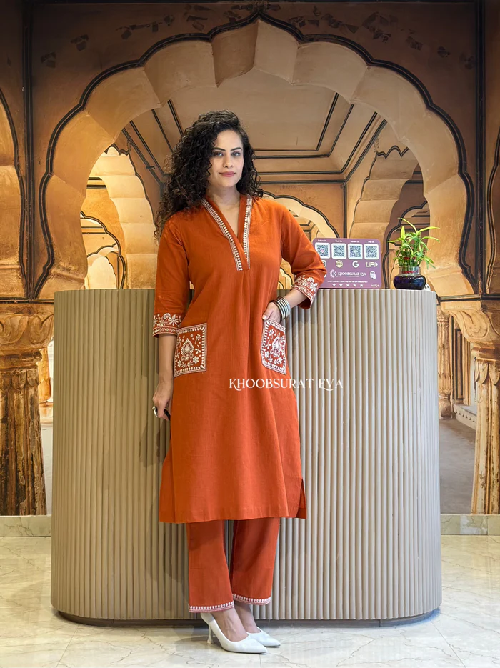 Cotton Embroidered Kurta Set (Copy)