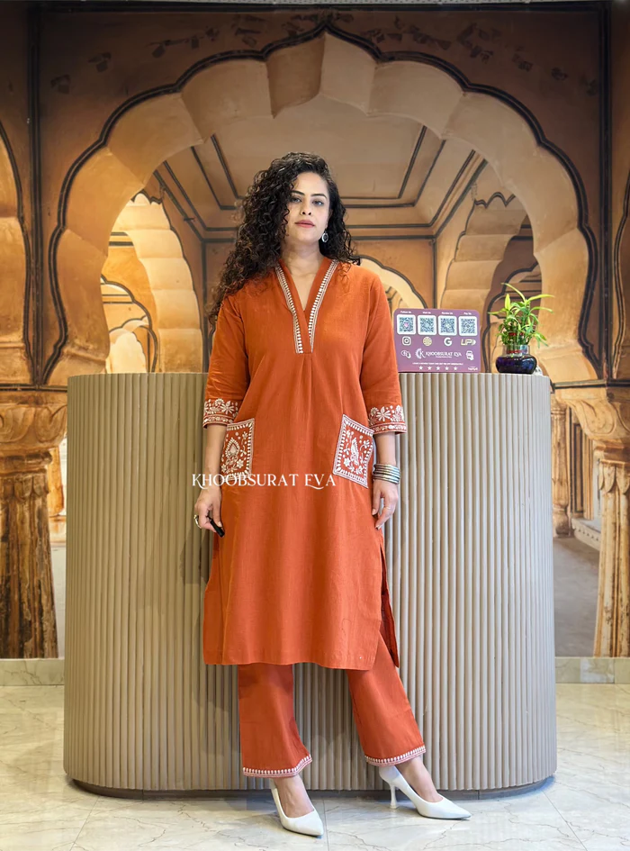 Cotton Embroidered Kurta Set (Copy)