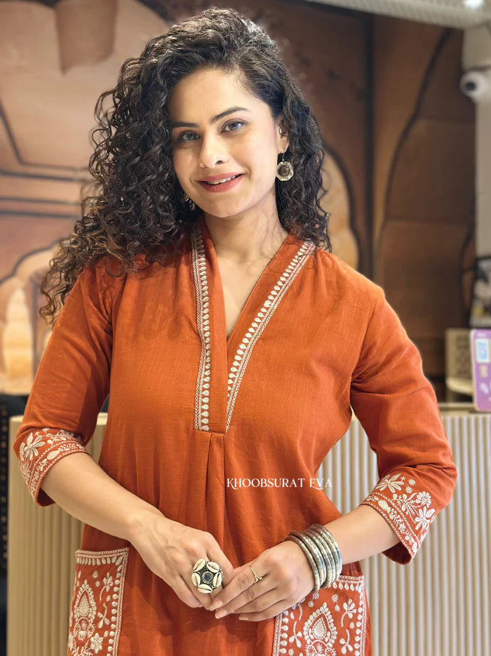Cotton Embroidered Kurta Set (Copy)