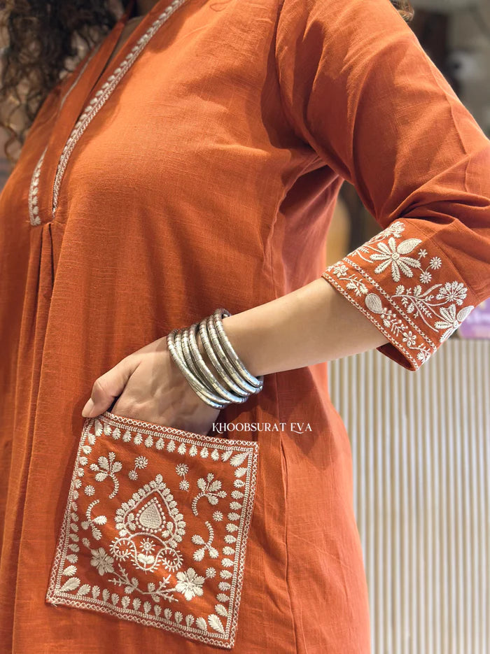 Cotton Embroidered Kurta Set (Copy)
