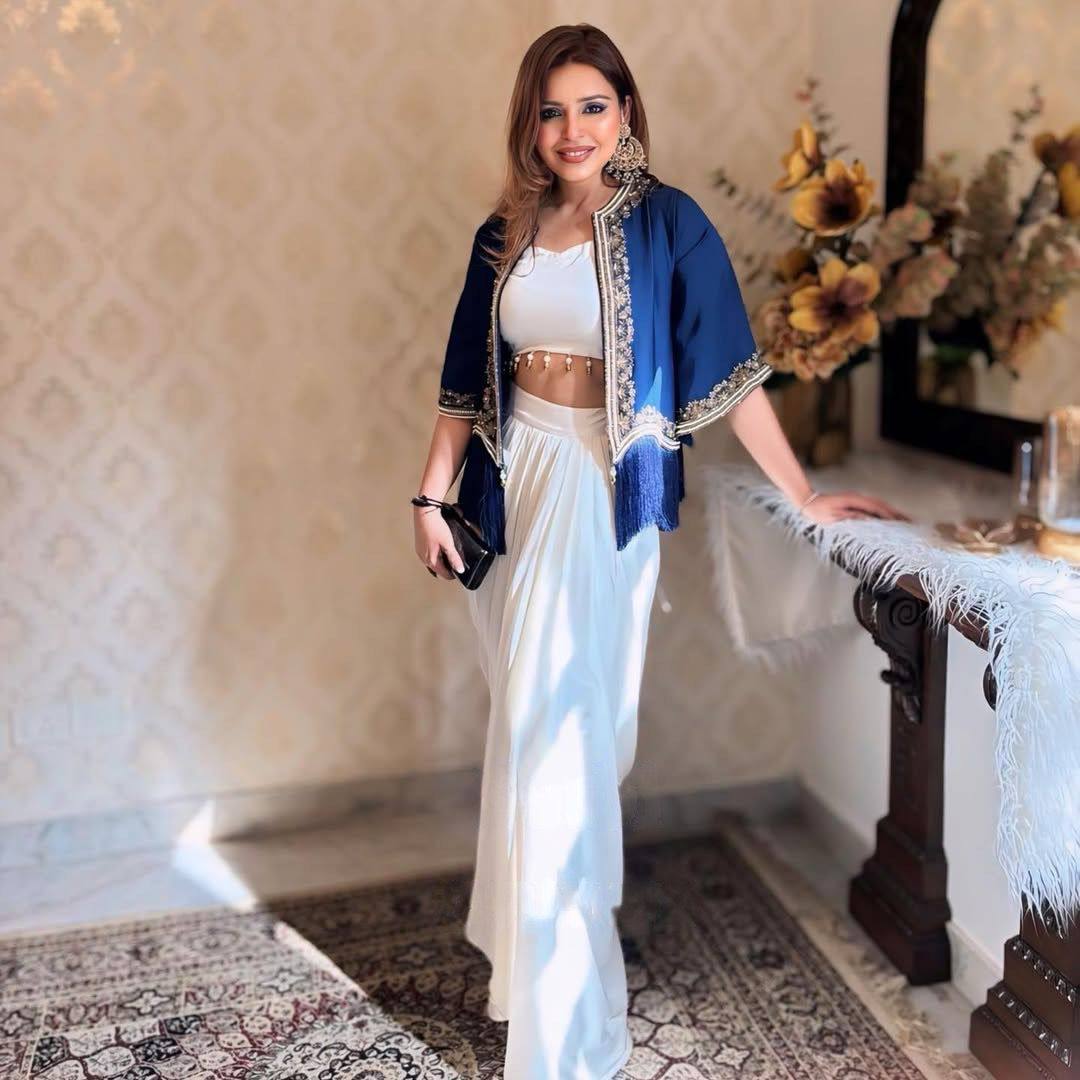 NEW THREE PIECE WESTERN READY TO WEAR DRAPED DHOTI WITH KOTI