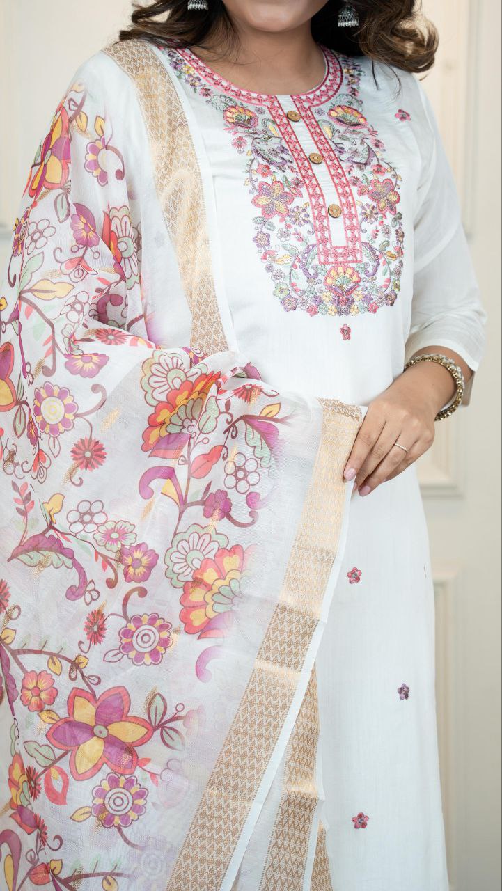 New Designers Kurta Pent Dupatta Set