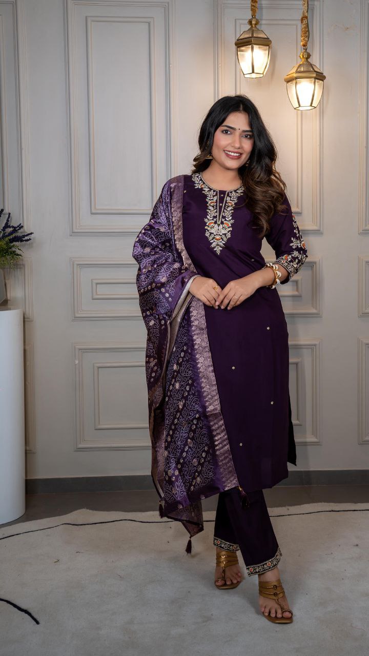 New Designers Kurta Pent Dupatta Set