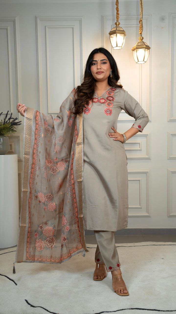 New Designers Kurta Pent Dupatta Set