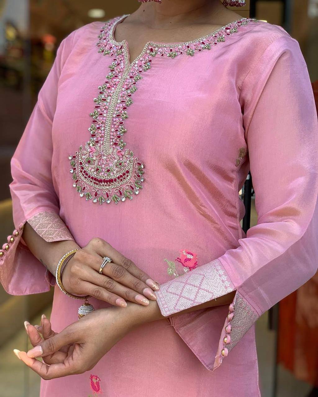 Women's Designer Kurta Pent And Dupatta Set