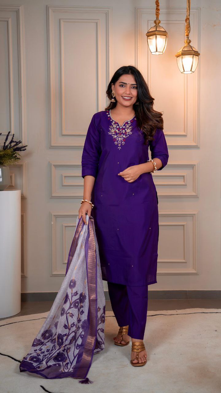 New Designers Kurta Pent Dupatta Set