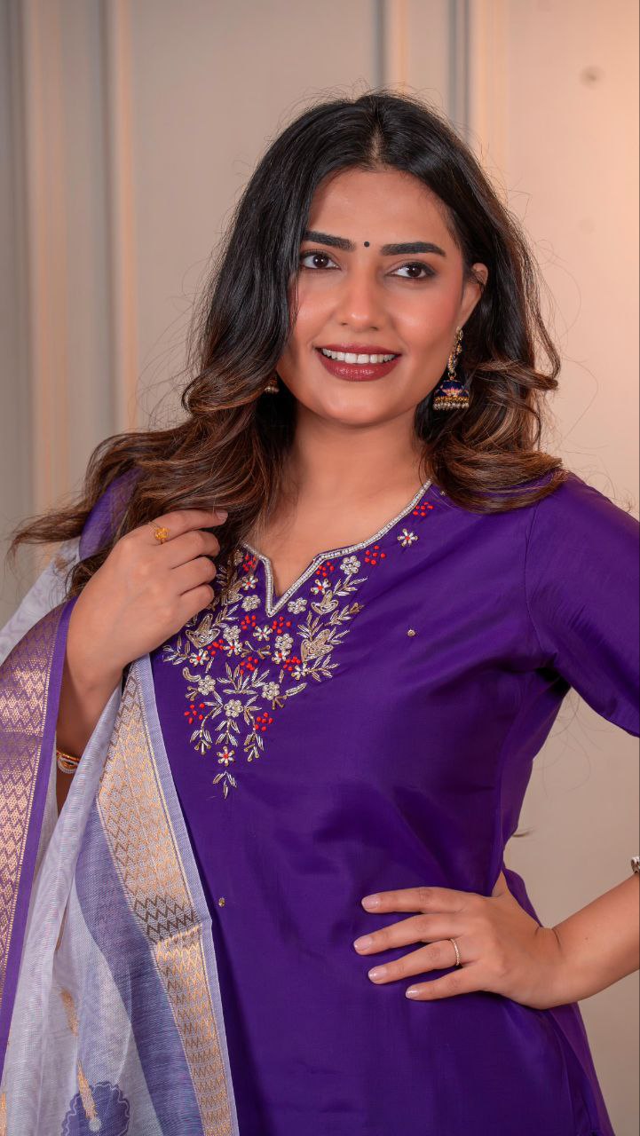 New Designers Kurta Pent Dupatta Set