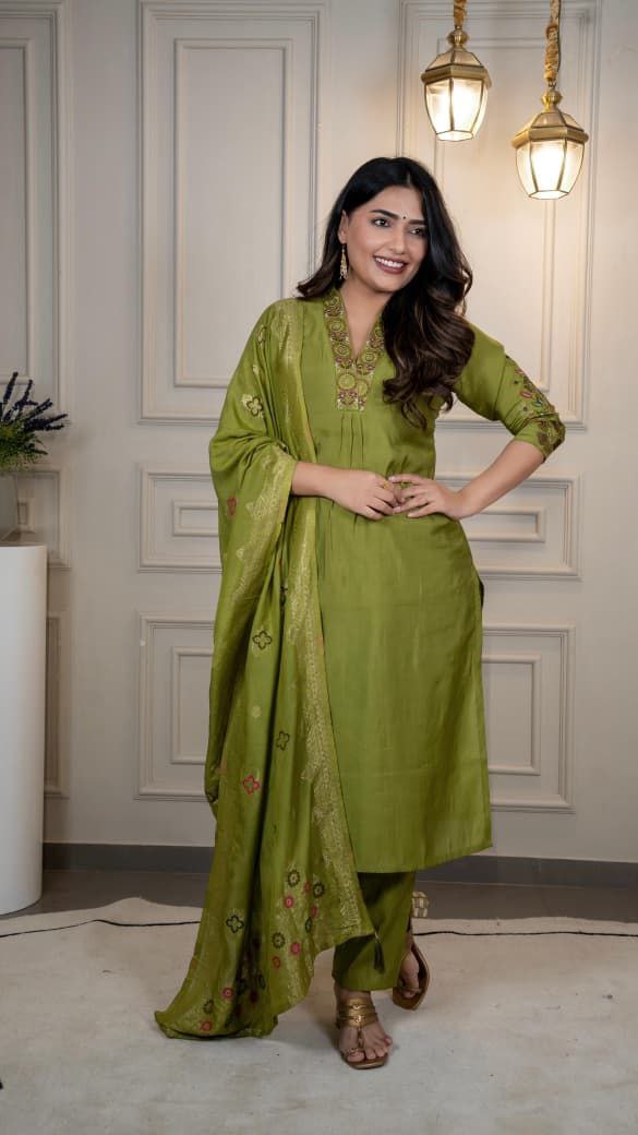 New Designers Kurta Pent Dupatta Set