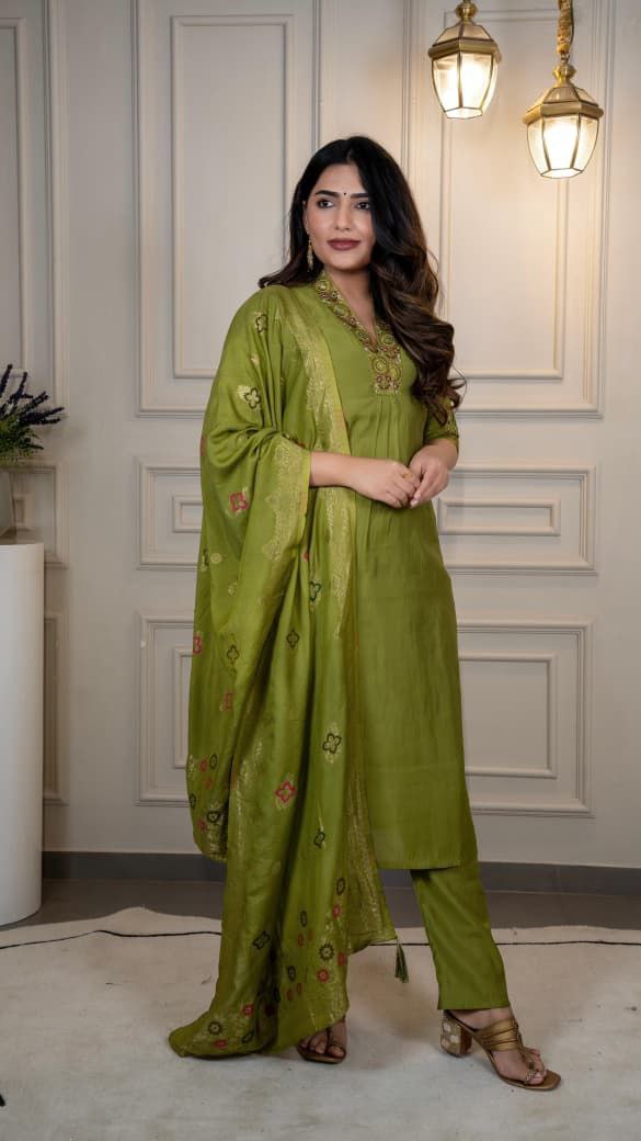 New Designers Kurta Pent Dupatta Set