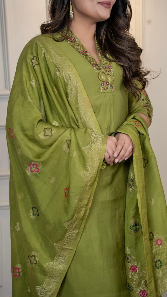 New Designers Kurta Pent Dupatta Set