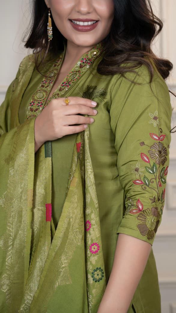 New Designers Kurta Pent Dupatta Set