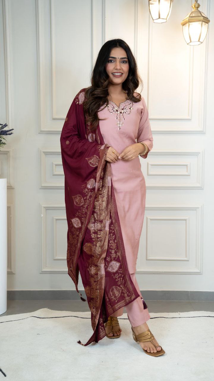 New Designers Kurta Pent Dupatta Set