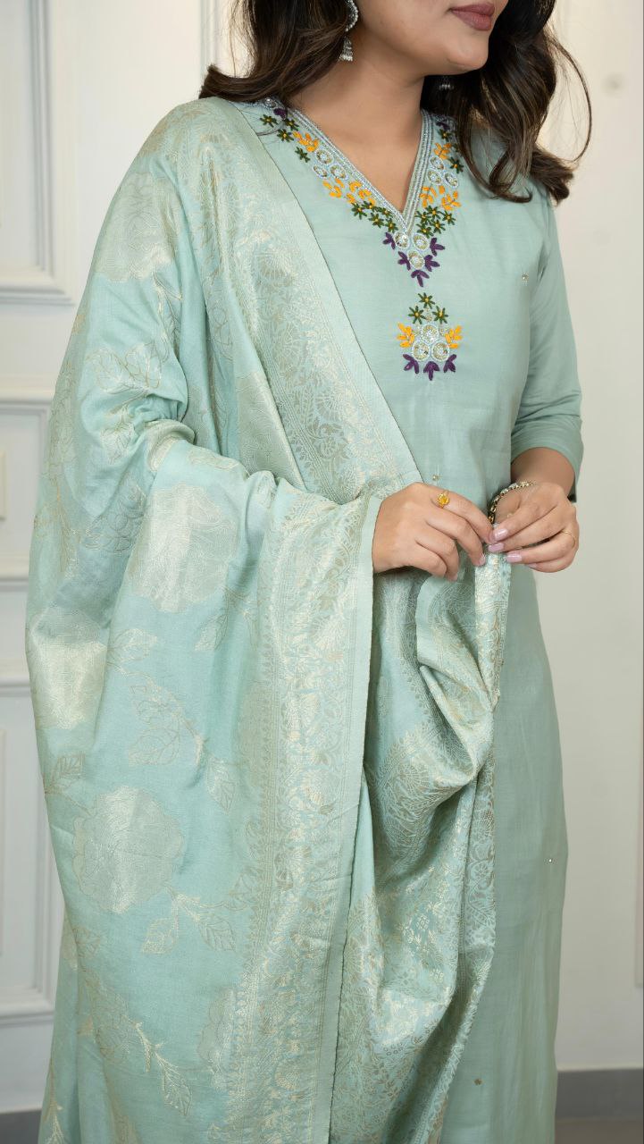 New Designers Kurta Pent Dupatta Set