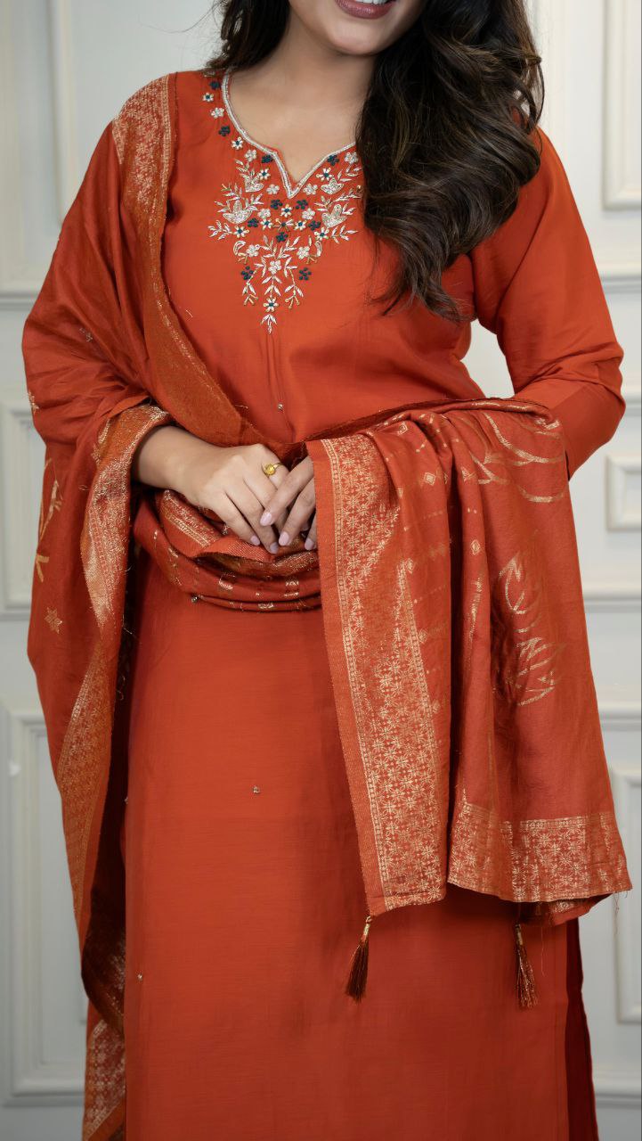 New Designers Kurta Pent Dupatta Set