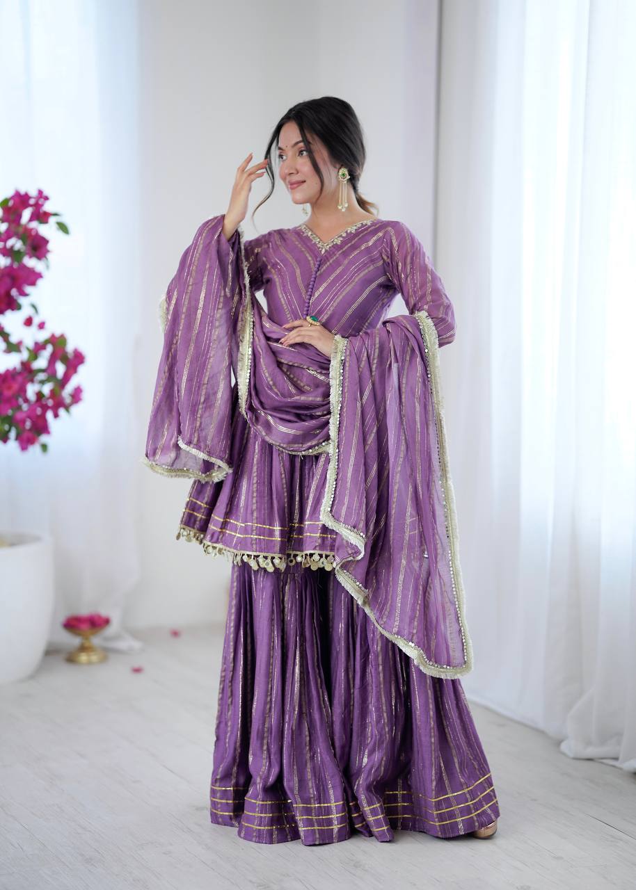 Women’s Ethnic Anarkali Sharara Set