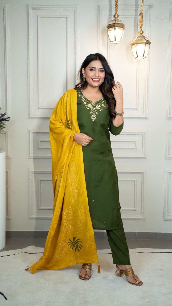 New Designers Kurta Pent Dupatta Set