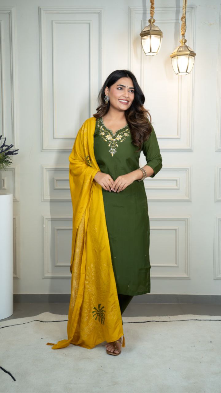 New Designers Kurta Pent Dupatta Set