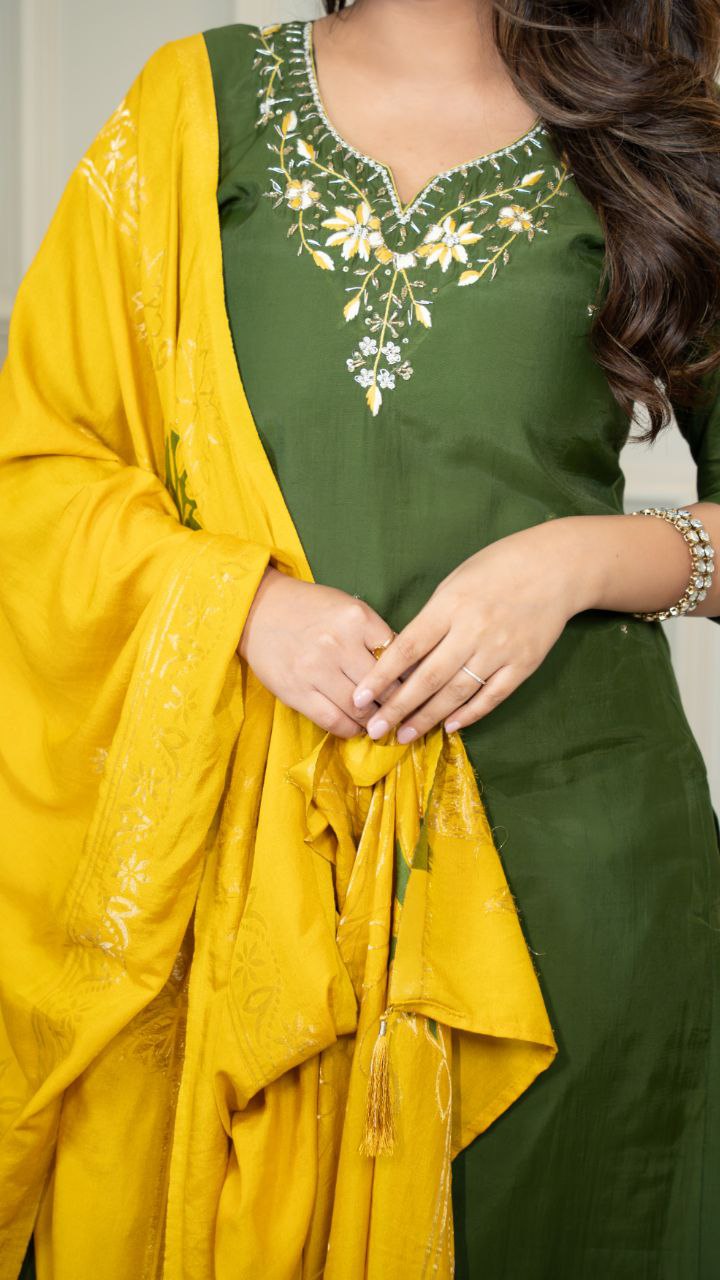 New Designers Kurta Pent Dupatta Set