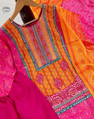 Gorgeous Pink Micro Cotton With Digital Print Plaza Suit With Dupatta