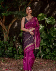 Pure Banarasi Silk Saree Weaved With Zari Comes With Heavy Banarasi Brocade Blouse