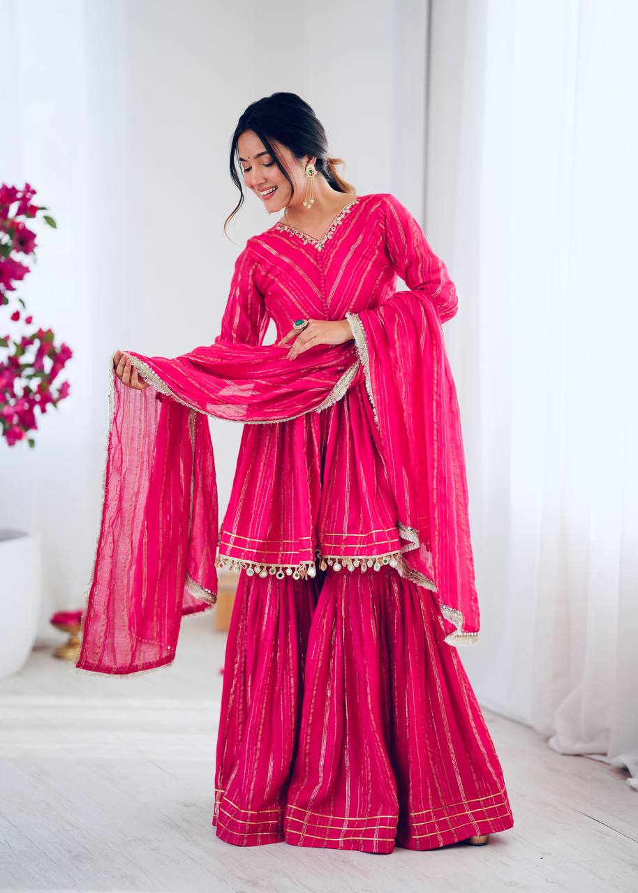 Women’s Ethnic Anarkali Sharara Set