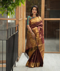 Pure Banarasi Silk Saree Weaved With Zari Comes With Heavy Banarasi Brocade Blouse