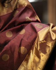 Pure Banarasi Silk Saree Weaved With Zari Comes With Heavy Banarasi Brocade Blouse