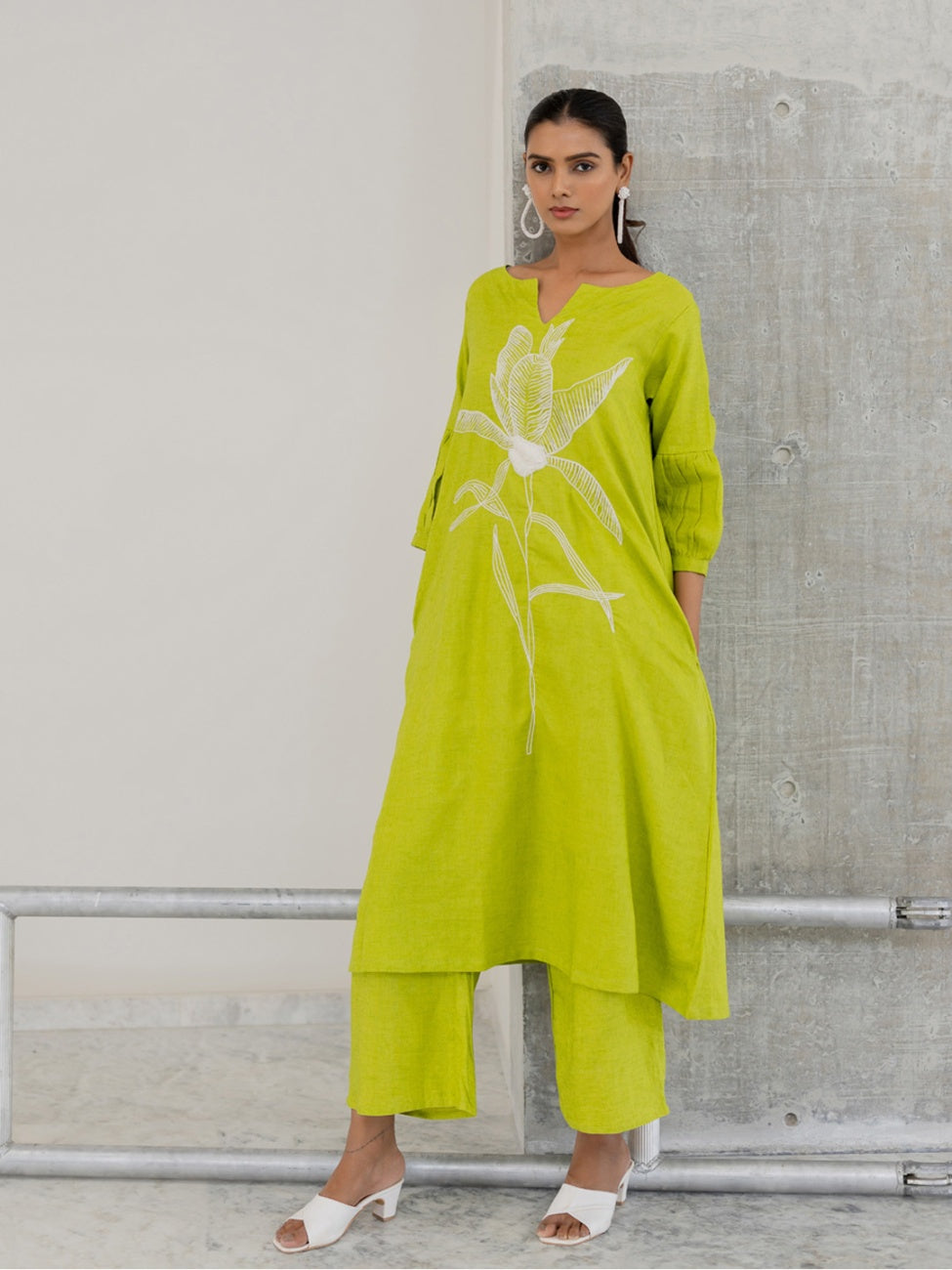 Cotton Embroidered Co-Ord Set