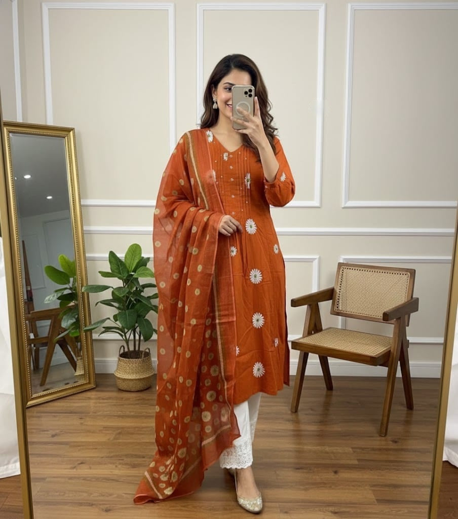 Cotton Ruby Bloom Suit Set